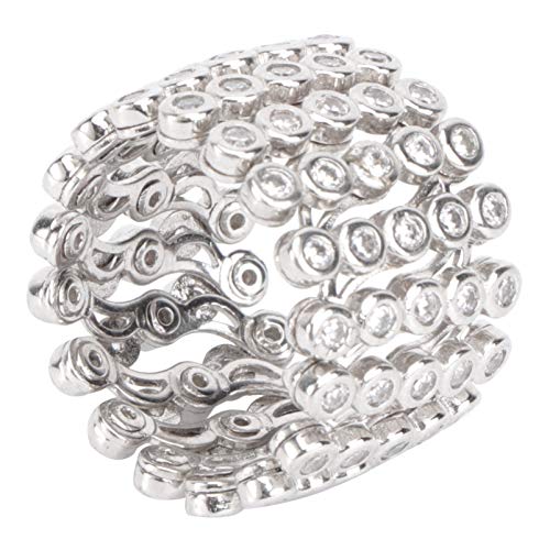 Happyyami Armband Faltbarer Ring, einziehbar, elastisch, Strass, Armband, Brautschmuck, Schmuck für Frauen und Damen, Metall von Happyyami