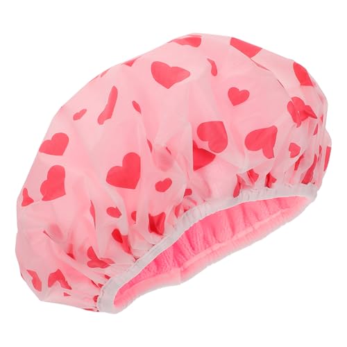 Happyyami Badehaube Für Damen Duschhaube Wiederverwendbar Haartrocken-haube Schutz Vor Spritzwasser Handtuch-textur Für Komfort Für Und Locken Heimgebrauch Und Spa von Happyyami