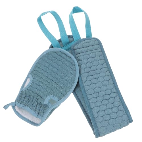 Happyyami 2stücke Badetuch Mit Langen Streifen Für Rückenpeeling Duschtuch Aus Weichem Material Hornhautentferner Für Spa-behandlungen Bequemer Griff von Happyyami