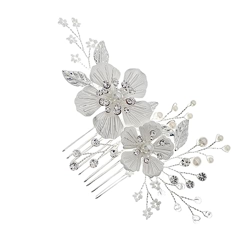 Happyyami Blumen Haarkamm Für Braut Hochzeit Haarschmuck Mit Strass Schmuck Für Abschlussball Geburtstag von Happyyami