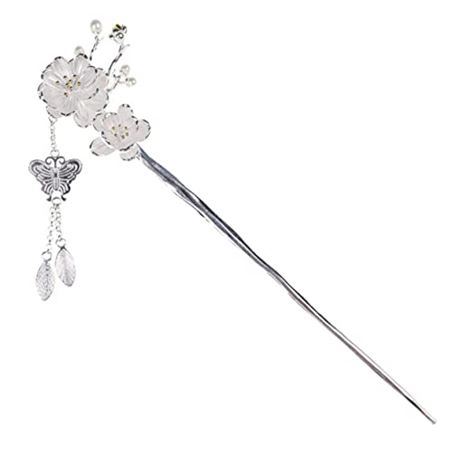 Happyyami Blumen-haarstab Essstäbchen Für Frauen Pflaumenblüte Haargabel Mit Quasten-tropfen Für Hochzeit Und Alltag Haaraccessoires von Happyyami