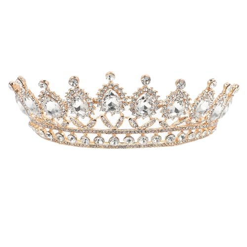 Happyyami Braut Tiara mit Strasssteinen Hochzeitskrone für Damen und Mädchen Perfektes Haaraccessoire für Besondere Anlässe und Feierlichkeiten von Happyyami