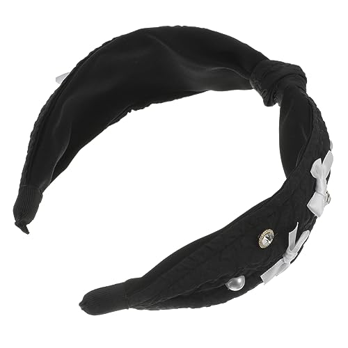 Happyyami Breites Stirnband Für Damen Geknotetes Haarband Aus Stoff Und Kunststoff Modisches Kopfschmuck Zur Haarfixierung Für Verschiedene Anlässe von Happyyami