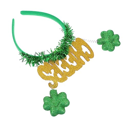 Happyyami Buchstaben Stirnband Zartes Stirnband Weibliches Kopfstück St Patricks Day Kopfstück Haarband Requisite von Happyyami