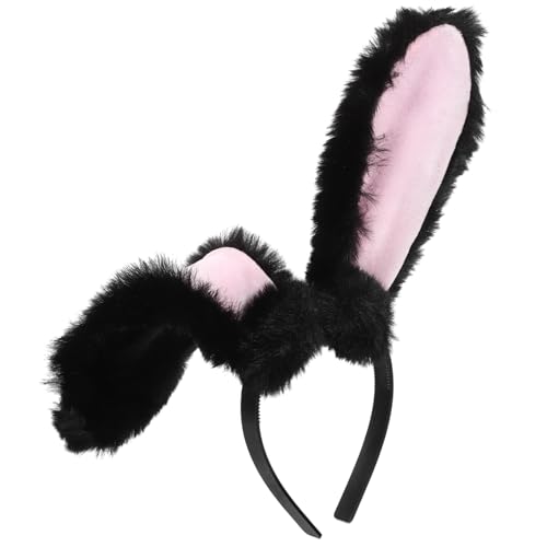 Happyyami Plüsch Hasenohren Haarreif Stirnband Kaninchen Ohren Kopfbedeckung Bunny Haar Spange Party Kopfschmuck von Happyyami