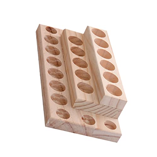 Happyyami Dreischichtiger Holzregal-organizer Für Ätherische Öle Stabiler Aufbewahrungsständer Aus Massivem Holz Zum Präsentieren Und Lagern Von Ölen Kosmetik Und Schreibtischartikeln von Happyyami