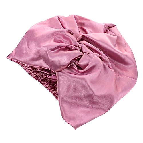 Happyyami Elastische Doppel-schlafhaube Satin Verstellbare Seidenhaube Für Haar Geeignet Für Schlafen Gesichtspflege Und Hausarbeit Schützt Kopfkissen von Happyyami