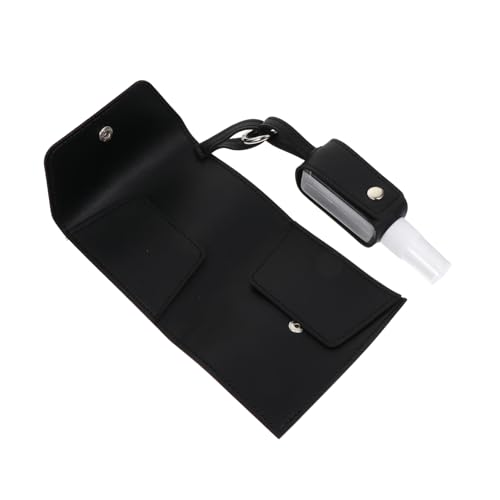 Happyyami Flasche Mit Flaschenhülle Aus Leder Tragbare Maskentasche Flaschenhülle Für Reisen Drehbarer Deckel Verschlusskappe Für Badeöl Shampoo Handcreme Masken Aufbewahren Reisen von Happyyami