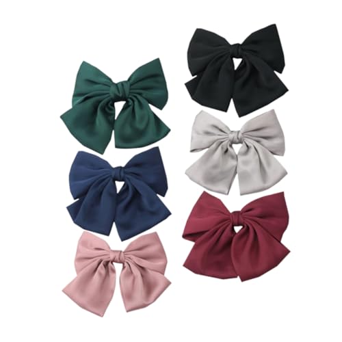 Happyyami 6stücke Großes Haarklammern Im Schleifen-design Für Frauen Rutschfeste Haarspangen Stilvolles Haarschmuck Farben Für Hochsteckfrisuren Und Partys von Happyyami