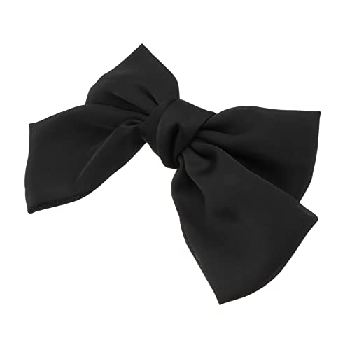 Happyyami Grosse Haarspange Mit Schleife Aus Stoffmaterial Haarnadel Für Damen Haarschmuck Für Partys Und Outfits Schwarz von Happyyami