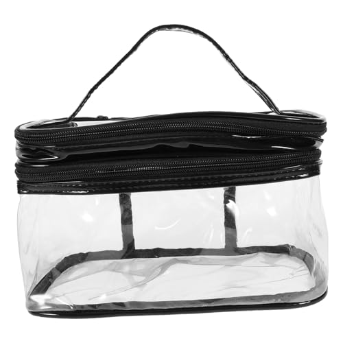 Happyyami Transparente Kosmetiktasche Aus PVC Doppellagige Make-up-Tasche Mit Großem Fassungsvermögen Organizer Für Damen Tragbar Mit Reißverschluss Für Reisen Und Alltag Happyyami Transparente Kosmetiktasche Aus PVC Doppellagige Make-up-Tasche Mit Großem Fassungsvermögen Organizer Für Damen Tragbar Mit Reißverschluss Für Reisen Und Alltag von Happyyami