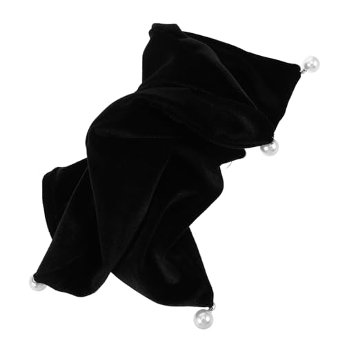 Happyyami Große Samt-haargummis Für Damen Jumbo-haargummis Mit Perlenanhänger Aus Samt Für Dickes Haar von Happyyami