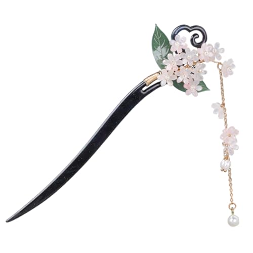 Happyyami Haarstab für Damen mit Blumenmotiv Minimalistisches Haaraccessoire für Hochzeiten Geburtstage und Besondere Anlässe Eleganter Haarschmuck mit Quasten Langlebig und Rutschfest von Happyyami