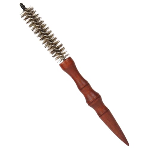 Happyyami Runde Haarbürste Aus Holz Mit Edelstahl Und Borsten Für Föhnen Und Locken Geeignet Für Kurzes Haar Und Styling Tragbar Für Männer Und Frauen von Happyyami