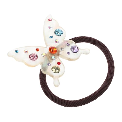 Happyyami Hübsche Schmetterlings-haargummis Glitzernde Haarklammern Pferdeschwanzhalter Mit Strasssteinen Haarbänder Für Mädchen Bunte Haargummis Haar-accessoires Für Kleinkinder von Happyyami