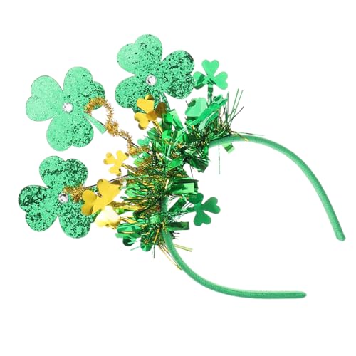 Happyyami St Patrick Stirnband Sonnenbrille Halskette Grün Mit Kleeblatt Und Quaste Für Frauen Party Accessoire Kopfstück Irisch Für St Patricks Day Zubehör Und Festival von Happyyami