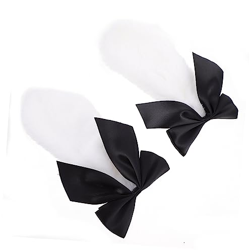 Happyyami Kaninchenohren Haarnadeln Mit Schleife Und Bowknot Für Mädchen Geeignet Für Mottopartys Cosplay Und Täglichen Gebrauch Aus Hochwertigen Materialien von Happyyami