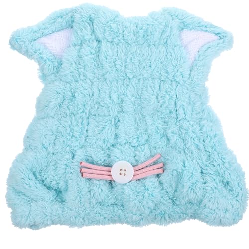Happyyami Katzenohr Haartrocknungshaube Schnelltrocknende Duschhaube in Blau Wasserabsorbierende Haartrockenkappe Für Kinder Und Erwachsene Weiches Mikrofaser Handtuch Für Haartypen Für von Happyyami