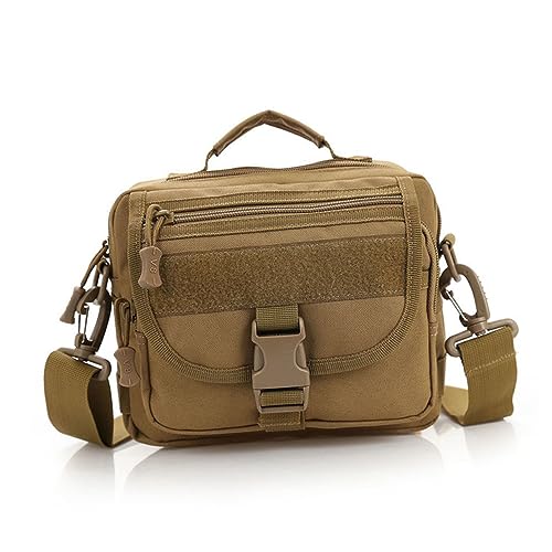 Happyyami Kleine Umhängetasche Aus Nylon Outdoor Taktische Cross Body Umhängetasche Mit Reißverschlusstaschen Und Netztasche Multifunktionstasche Für Reisen Und Sportaktivitäten von Happyyami