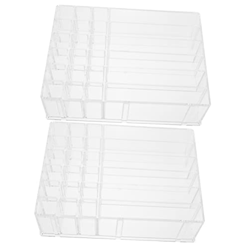 Happyyami Kosmetikkiste Transparente Abnehmbare Make Up Aufbewahrungsbox Mit Multi Gitter Design Für Lippenstifte Und Lidschatten Praktischer Desktop Organizer Für Kleine von Happyyami