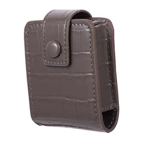 Happyyami Kosmetiktasche Make-up-Taschen Lippenstift Tasche kosmetische Reisetasche Geldbeutel Make-up-Tasche Reisen Lippenstifthalter Kleiner Lippenstiftbeutel PU-Leder Grau von Happyyami