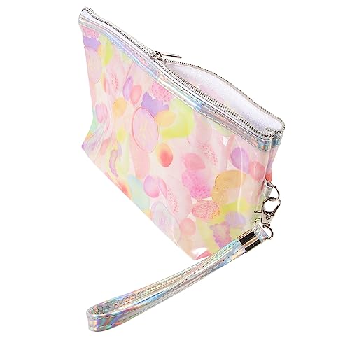 Happyyami Kosmetiktasche Reise Tragbare Make Up Tasche mit Reißverschluss Multifunktionale Aufbewahrung für Damen Kosmetik Organizer für Toilettenartikel Kompakte und Kosmetiktasche aus PVC von Happyyami