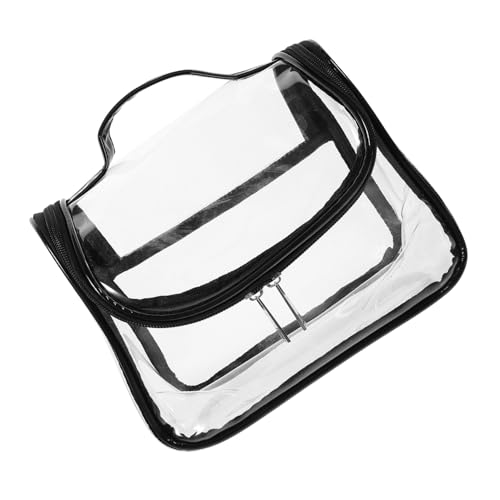 Happyyami PVC Kosmetiktasche Transparent Tragbare Make Up Organizer Tasche für Damen Reise Kulturtasche mit Reißverschluss und Leicht für Reisen und Täglichen Gebrauch von Happyyami