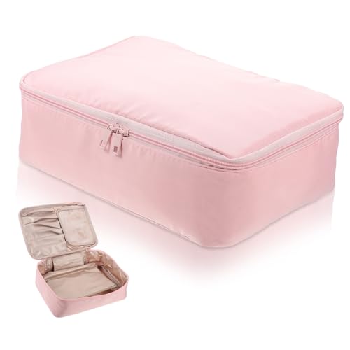 Happyyami Kosmetiktasche tragbares Make-up wasserdichter Kulturbeutel Tragbare Make -up -Tasche persönliche Pflegetasche Reisebehältnisse für Damen Reise-Make-up-Taschen Rosa von Happyyami