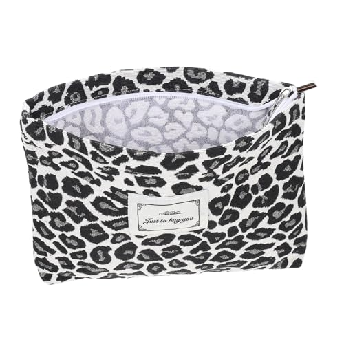 Happyyami Großkapazität Kulturbeutel Für Reisen Make up Beutel Multifunktionale Kosmetiktasche Für Damen Leopard Muster Tragbar Reisetasche Für Toilettenartikel von Happyyami