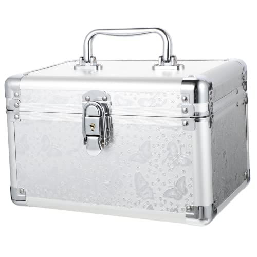 Happyyami Make-up-aufbewahrungsbox Tragbarer Kosmetik-Organizer Mehrschichtige Aufbewahrungsbox Praktisches Make Großer Kosmetikbehälter Für Reisen Und Veranstaltungen von Happyyami