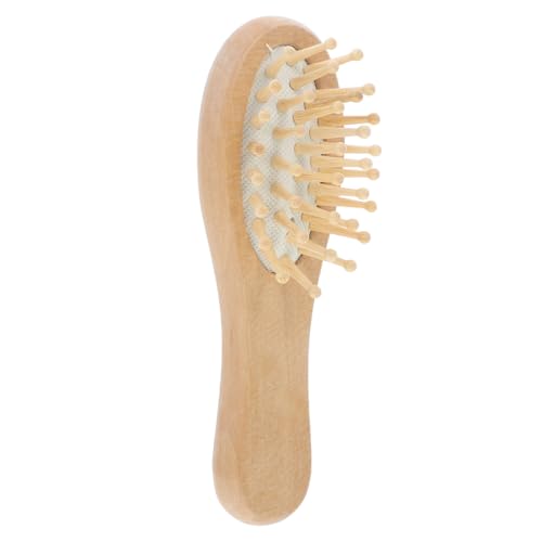 Happyyami Mini-kamm Aus Holz Mit Kissen Für Entwirrung Und Kopfhautmassage Tragbar Für Haartypen Und Reisen von Happyyami