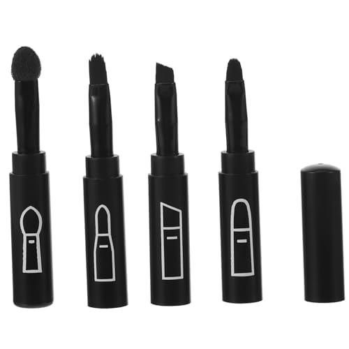 Happyyami 4-In-1 Make Up Pinselset für Frauen Lidschatten Eyeliner Augenbrauen und Lippenpinsel Tragbar und Vielseitig für Tägliche Make Up von Happyyami