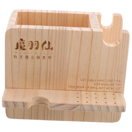Happyyami Nagelbohrerhalter Aus Holz Organizer Für Nagelwerkzeuge Aufbewahrungsständer Für Schreibtisch Etui Für Nagelbohrer Halter Für Maniküre-werkzeuge von Happyyami