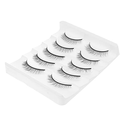 Happyyami Natürliche Falsche Wimpern Aus Chemischen Fasern Wiederverwendbare Kurze Wimpern Für Frauen Flauschige Und Weiche Augenwimpern Für Einen Natürlichen Look von Happyyami