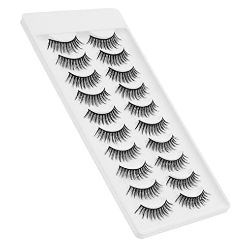 Happyyami 10paare Natürliche Falsche Wimpern Wimpernverlängerungen Für Und Mädchen Und Für Alltag Oder Besondere Anlässe von Happyyami