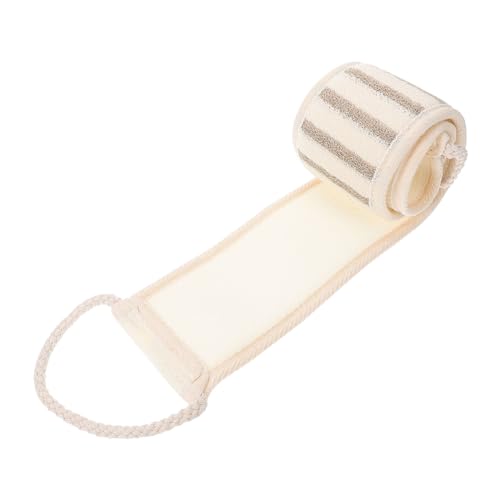 Happyyami Peelentuch Handtuch Zurück Körper Badetücher Waschen Schrubben Waschlappen Luffa Handtücher Peeling-tool Für Den Rücken Bad Rückenschrubber Peeling Duschtuch Flachs von Happyyami