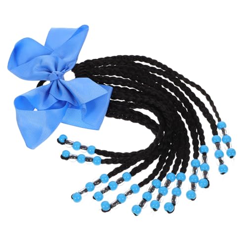 Happyyami Mädchen Ponytail Extension Mit Perlen Und Schleife Stylisches Haaraccessoire Für Mädchen Für Partys Und Alltag Leicht Und Zu Tragen von Happyyami