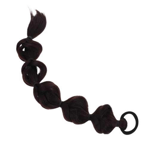 Happyyami Ponytail Perücke Für Damen Natürliche Bubble Braid Haarverlängerung Süßes Und Design Für Partys Und Alltag Mit Haarbändern Im Lieferumfang Enthalten von Happyyami