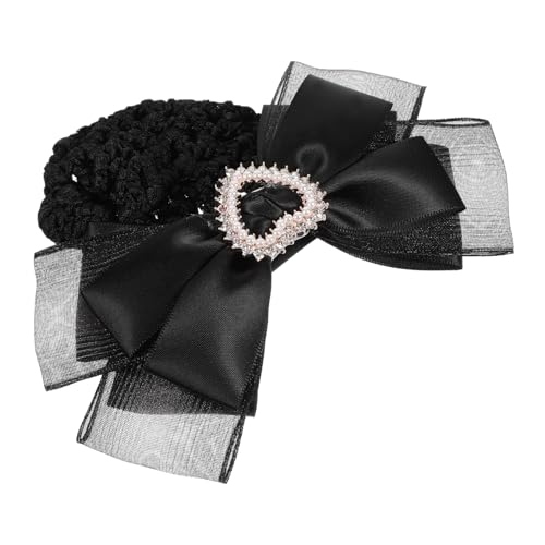 Happyyami Berufliche Haarspange Mit Haarnetz Und Schleife Für Damen Accessoire Für Hochsteckfrisuren Für Arbeit Und Besondere Anlässe von Happyyami