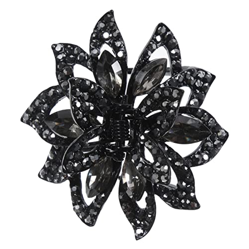 Happyyami Kleine Haarspange Mit Strasssteinen Und Blumenform Für Damen Haarklammer Aus Hochwertigem Material Einfach Zu Verwenden Und Schmerzfrei Zu Tragen Geeignet Für Dünnes Oder Dickes Ha von Happyyami