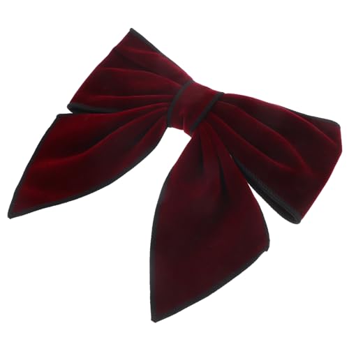 Happyyami Einfarbige Schleifen Haarnadel Für Frauen Modische Haarspangen Aus Samt in Weinrot Kinder Haarschmuck Für Hochzeiten Und Partys Zarte Haarschleife Für Mädchen von Happyyami