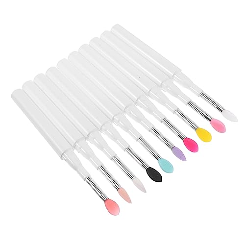 Happyyami 10stücke Kosmetikpinsel Mit Silikonkopf Für Damen Make-up Lidschattenpinsel Und Beauty-zubehör Für Einfachen Gebrauch von Happyyami