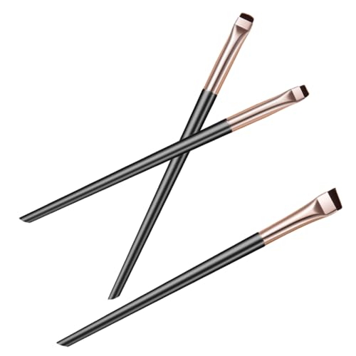 Happyyami Abgewinkelte Eyeliner Pinsel Und Lidschatten Pinsel Präzisionspinsel Für Augen Make-up Komfortables Weiches Material Set Für Profis Und Anfänger von Happyyami