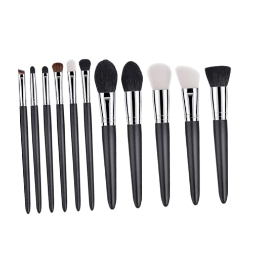 Happyyami 11stücke Teiliges Make-up-pinsel-set Aus Ziegenhaar Professionelle Kosmetikpinsel Für Gesichtspuder Lidschatten Und Concealer Holzgriff Für Reisen von Happyyami