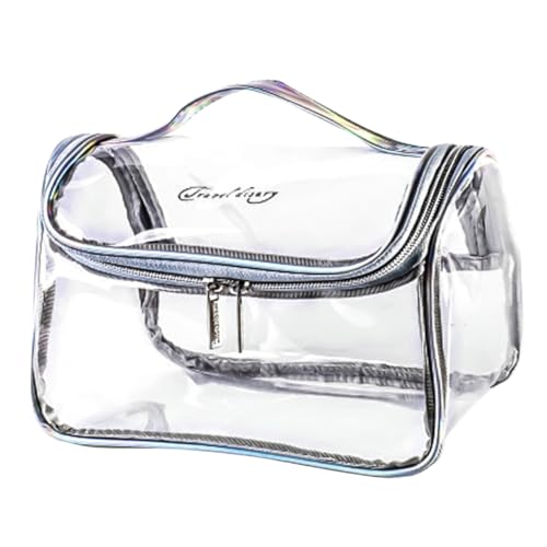 Happyyami Transparente Reisetasche Kosmetiktasche Aus PVC Tragbar Für Damen Und Mädchen Organizer Für Make-up Waschutensilien Und Beautyartikel von Happyyami