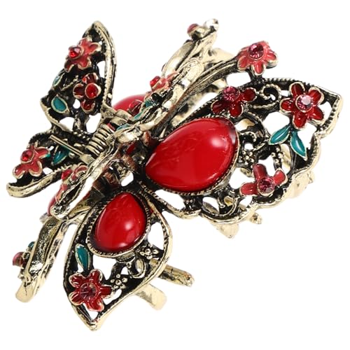 Happyyami Vintage Haarklammer mit Strasssteinen Retro Schmetterling Haarspange für Damen und Mädchen Rote Haarclips für Verschiedene Frisuren Rutschfest und Dekorativ Happyyami Vintage Haarklammer mit Strasssteinen Retro Schmetterling Haarspange für Damen und Mädchen Rote Haarclips für Verschiedene Frisuren Rutschfest und Dekorativ von Happyyami