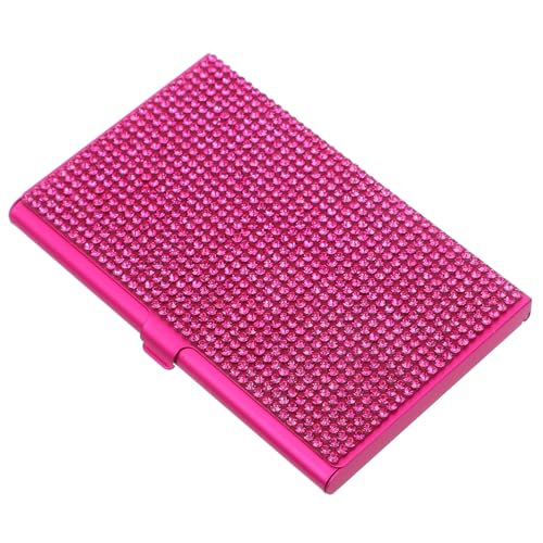 Happyyami Bling Rhinestone Visitenkartenetui Aus Aluminiumlegierung Stilvoller Kartenhalter Für Damen Für Kreditkarten Und Visitenkarten Und Tragbar Perfektes Für Besondere Anlässe von Happyyami