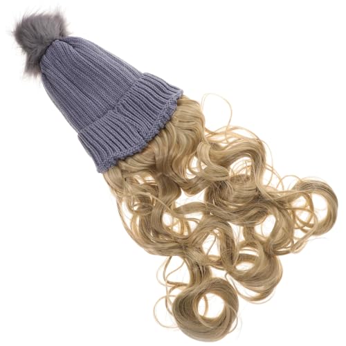 Happyyami Wig Hat Mit Realistic Hair Wintermütze Für Damen Modischer Haaraccessoire Mit Glatten Und Lockigen Strähnen Für Outdoor-aktivitäten Und Täglichen Gebrauch Happyyami Wig Hat Mit Realistic Hair Wintermütze Für Damen Modischer Haaraccessoire Mit Glatten Und Lockigen Strähnen Für Outdoor-aktivitäten Und Täglichen Gebrauch von Happyyami