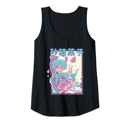 Damen Candycore Kawaii Anime-Mädchen Tank Top von Harajuku Anime Girls Art