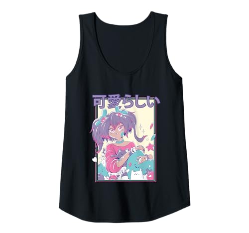 Damen Kawaii Candycore Anime-Mädchen Tank Top von Harajuku Anime Girls Art